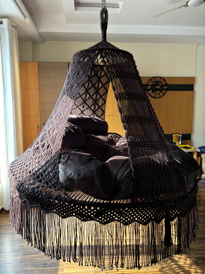 Mocha Brown / Chocolate Brown Macrame Bed Swing - Swing Saga