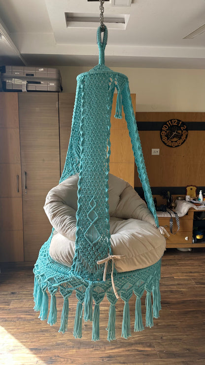 Sea Green single seater hanging chair - Swing Saga