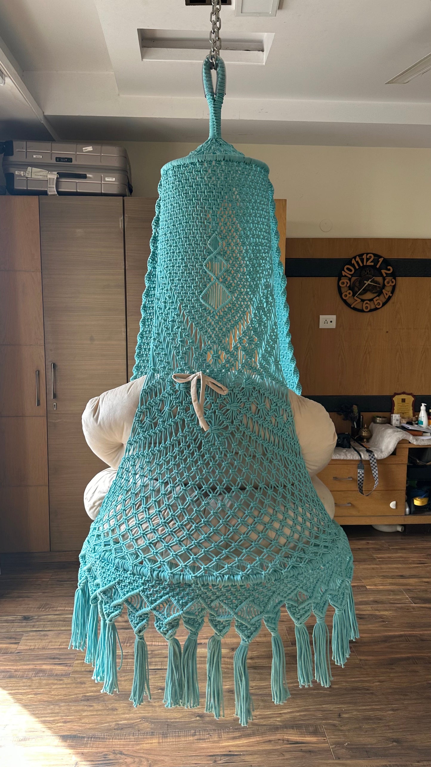 Sea Green single seater hanging chair - Swing Saga