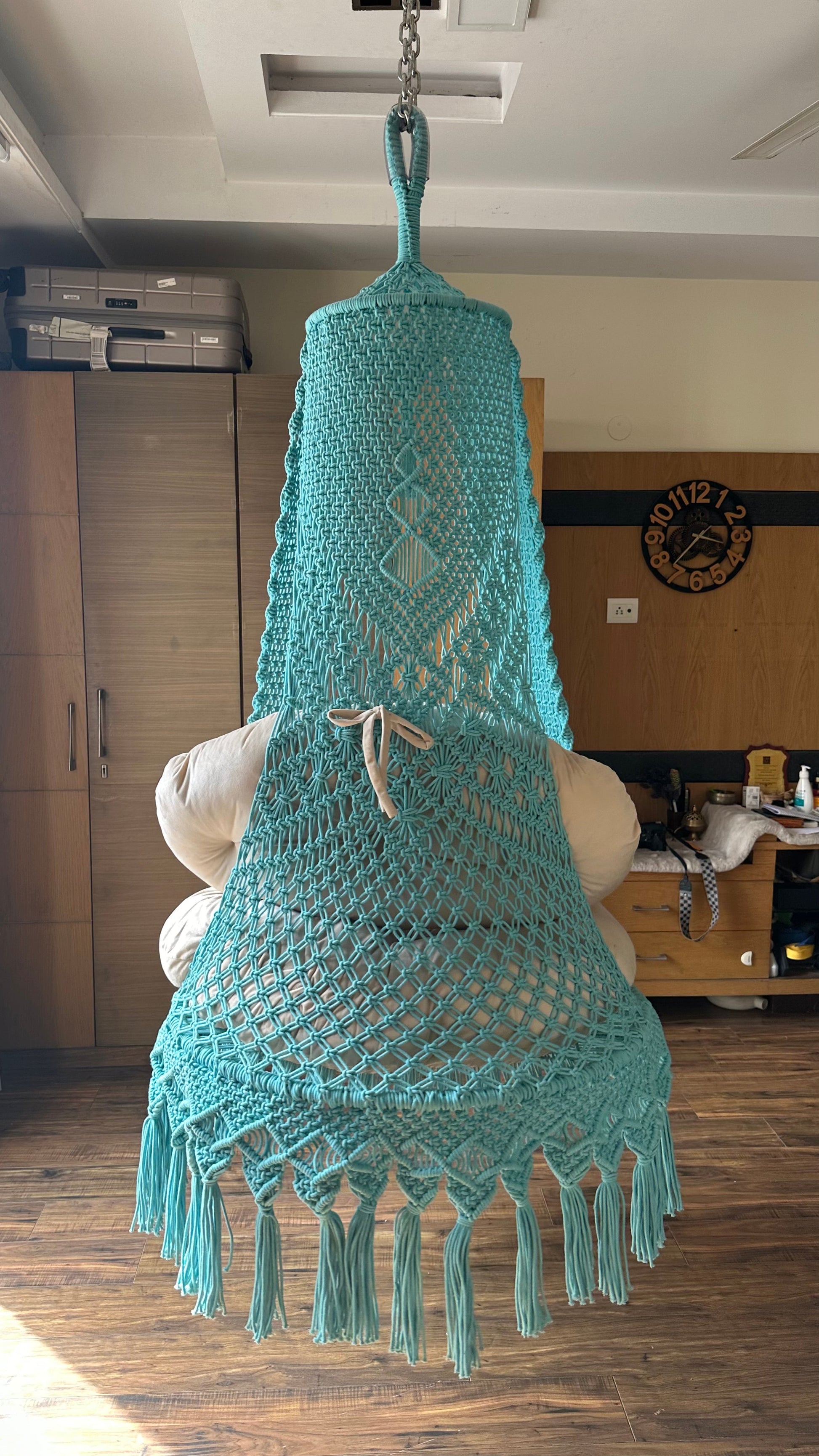 Sea Green single seater hanging chair - Swing Saga