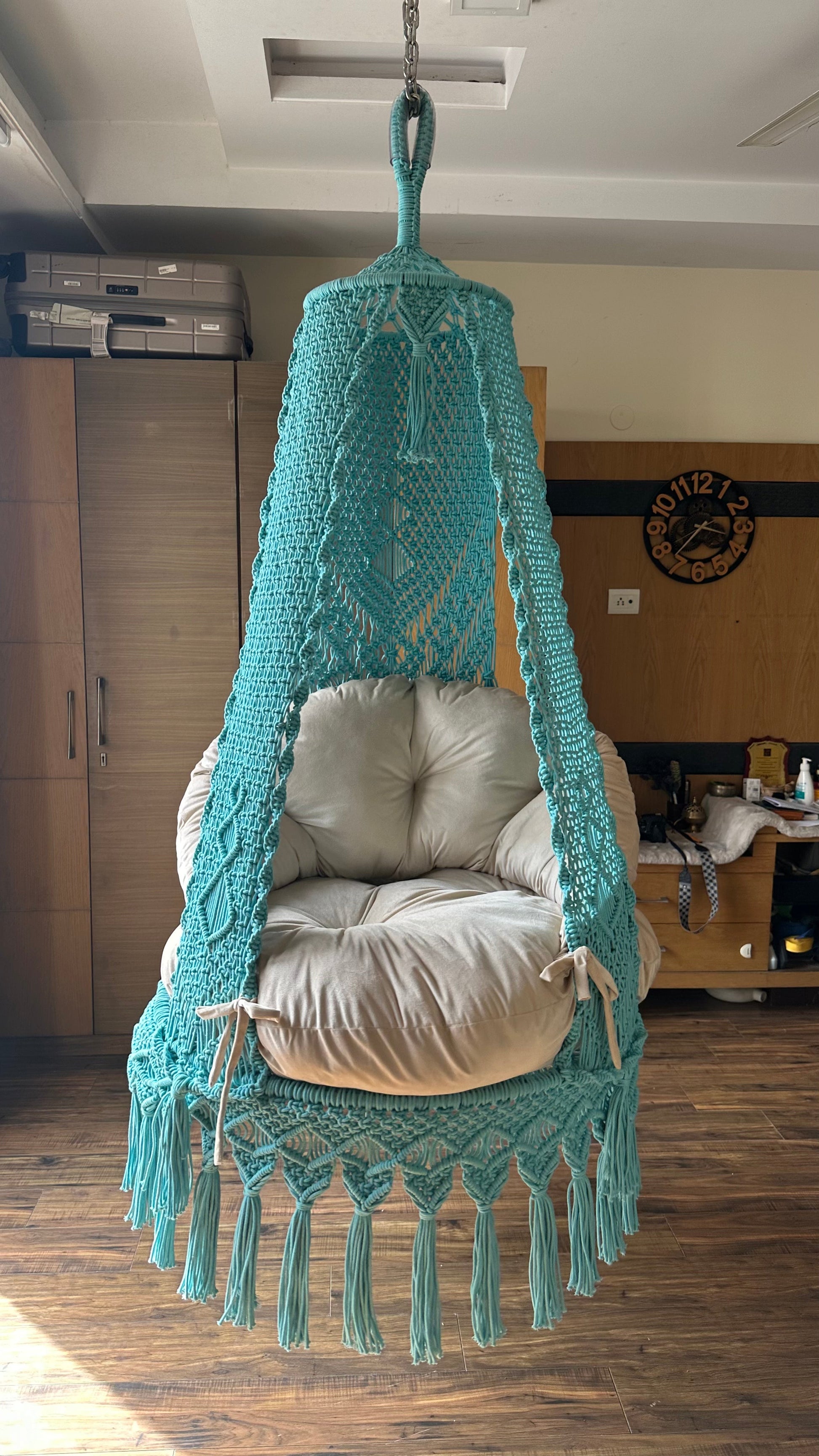 Sea Green single seater hanging chair - Swing Saga