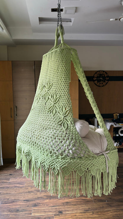 Lime Green Double seater hanging chair - Swing Saga