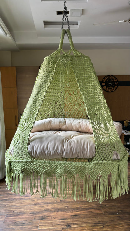 Lime Green Double seater hanging chair - Swing Saga