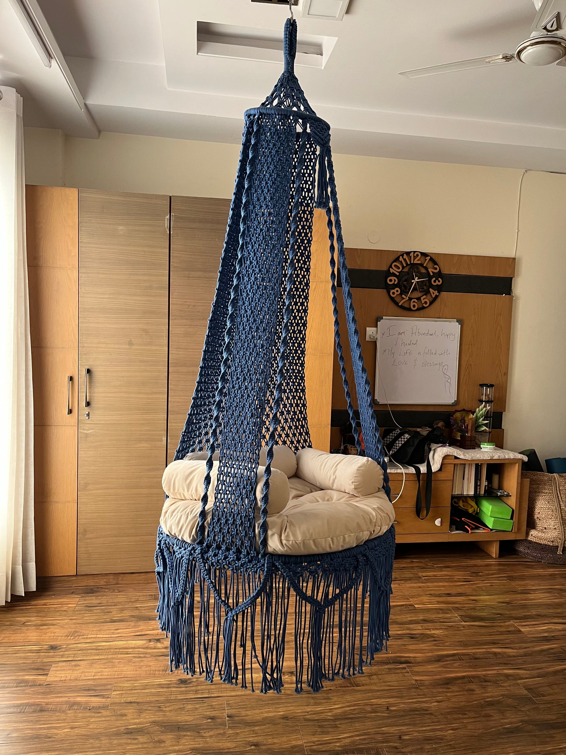 Royal Blue single seater hanging chair - Swing Saga
