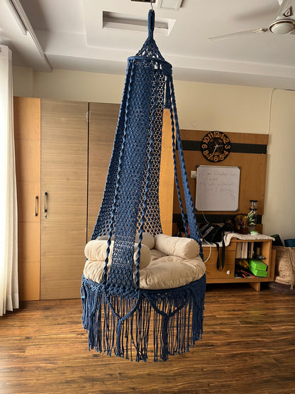 Royal Blue single seater hanging chair - Swing Saga