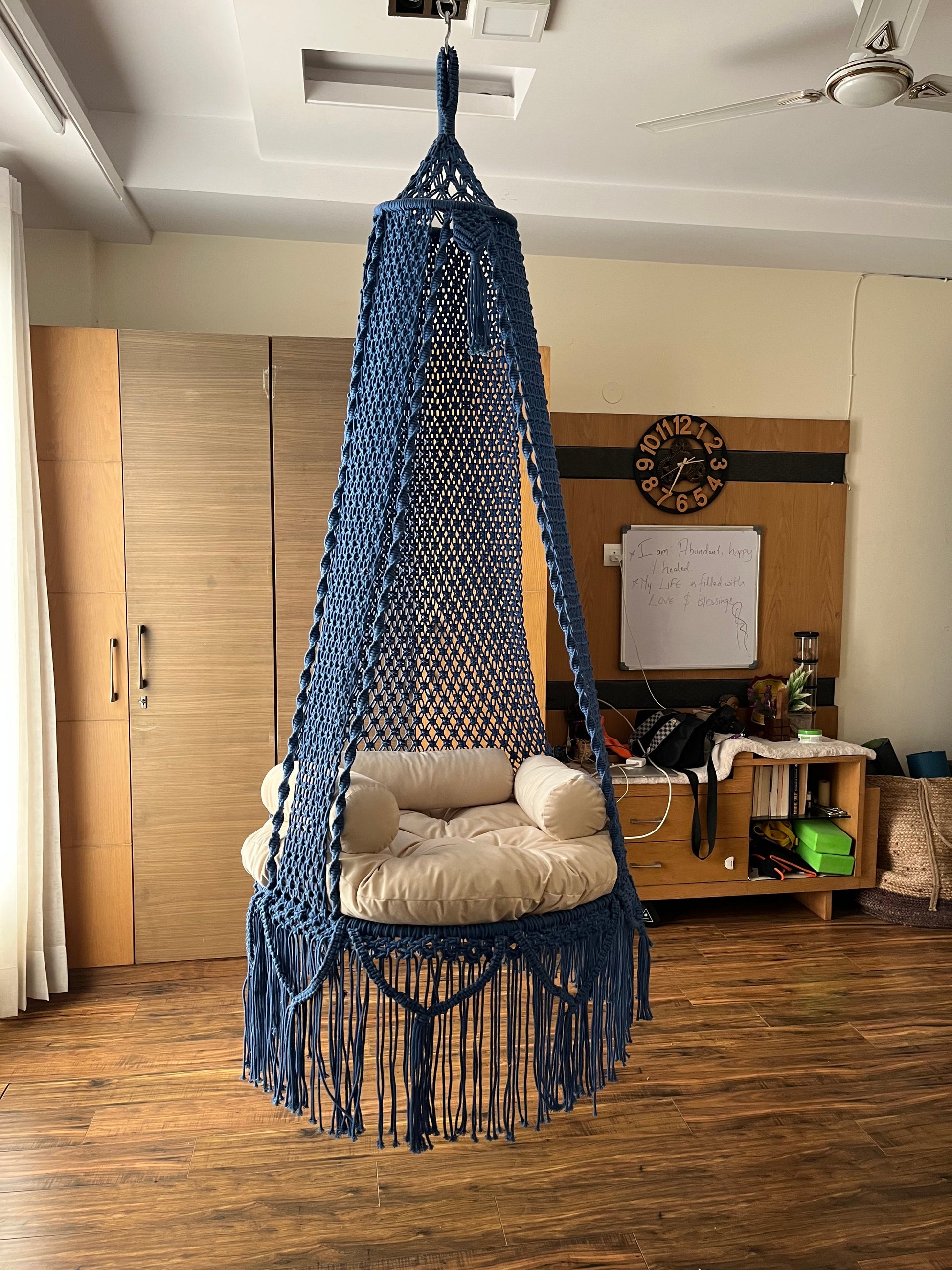 Royal Blue single seater hanging chair - Swing Saga