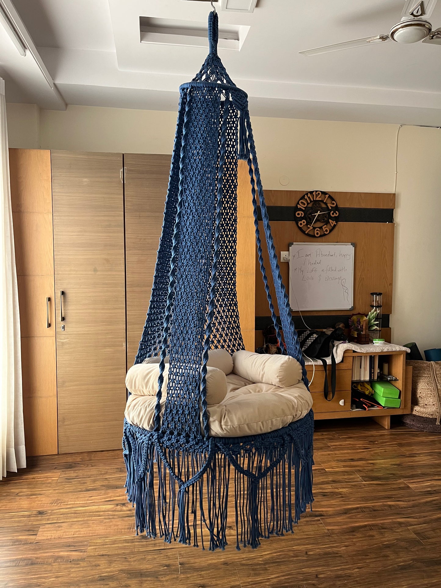 Royal Blue single seater hanging chair - Swing Saga