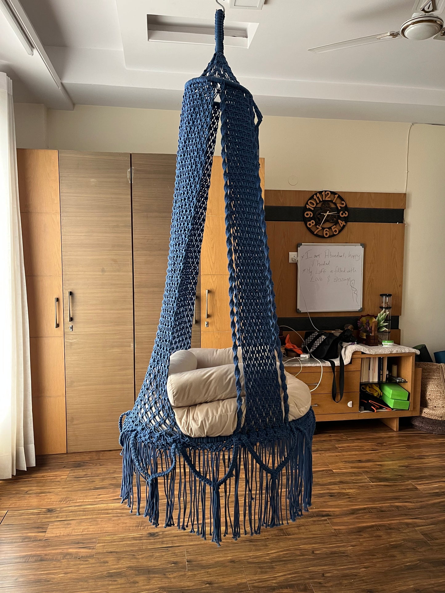 Royal Blue single seater hanging chair - Swing Saga