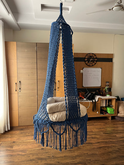 Royal Blue single seater hanging chair - Swing Saga