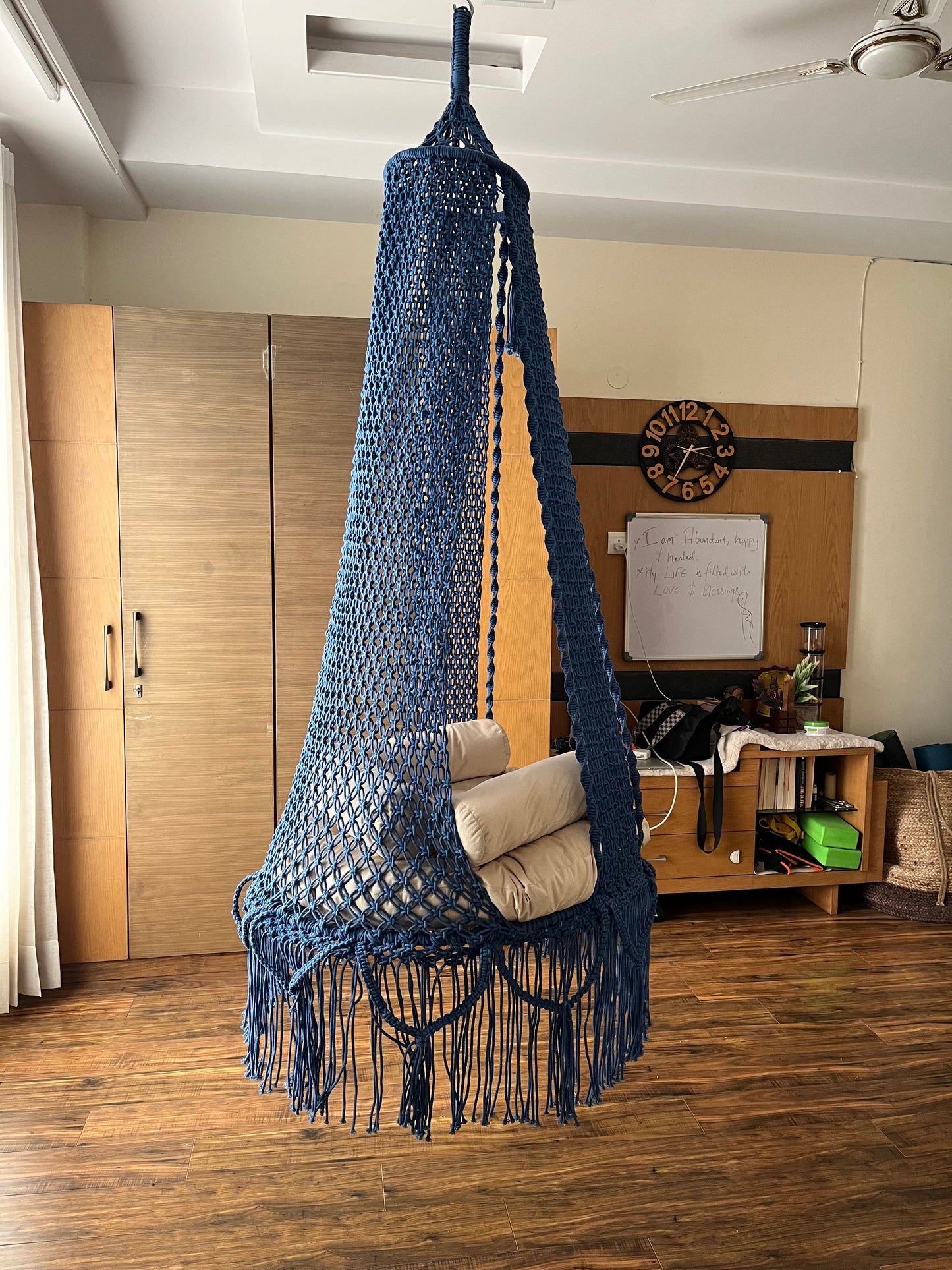 Royal Blue single seater hanging chair - Swing Saga