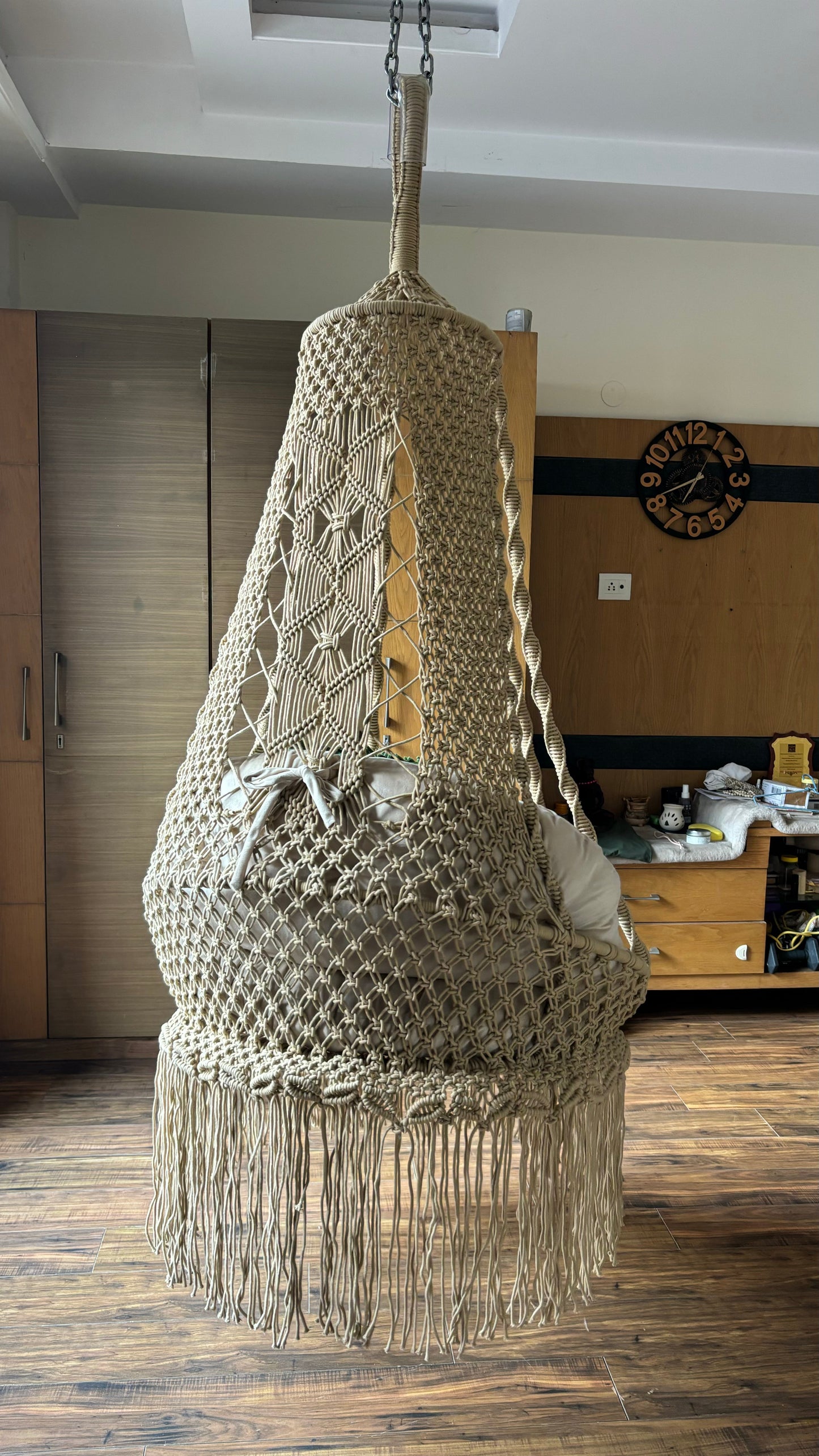  Light Peach single seater hanging chair - Swing Saga