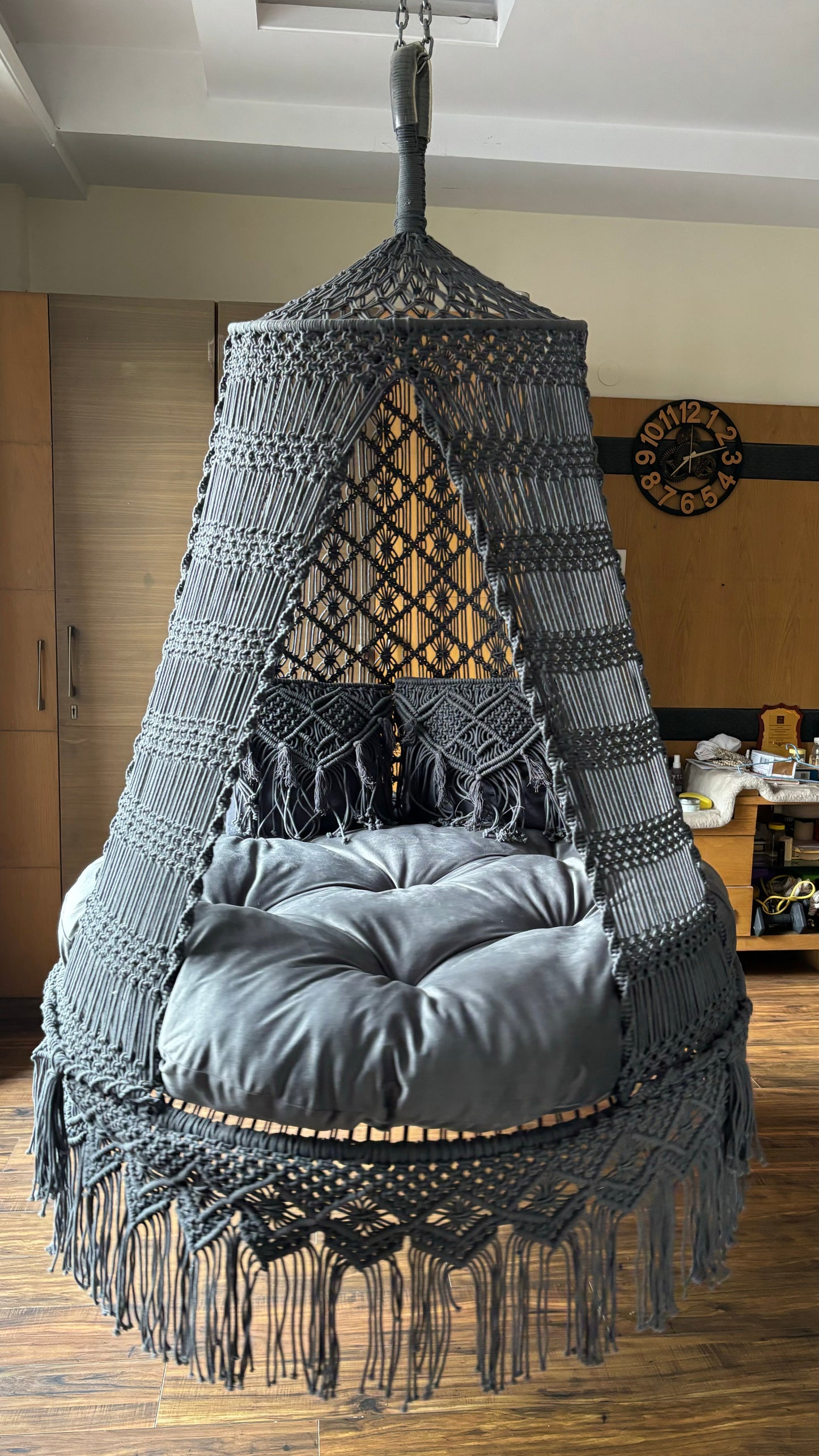 Grey Double seater hanging chair - Swing Saga