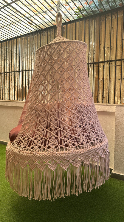 Lush Lux Pink Double seater hanging chair - Swing Saga