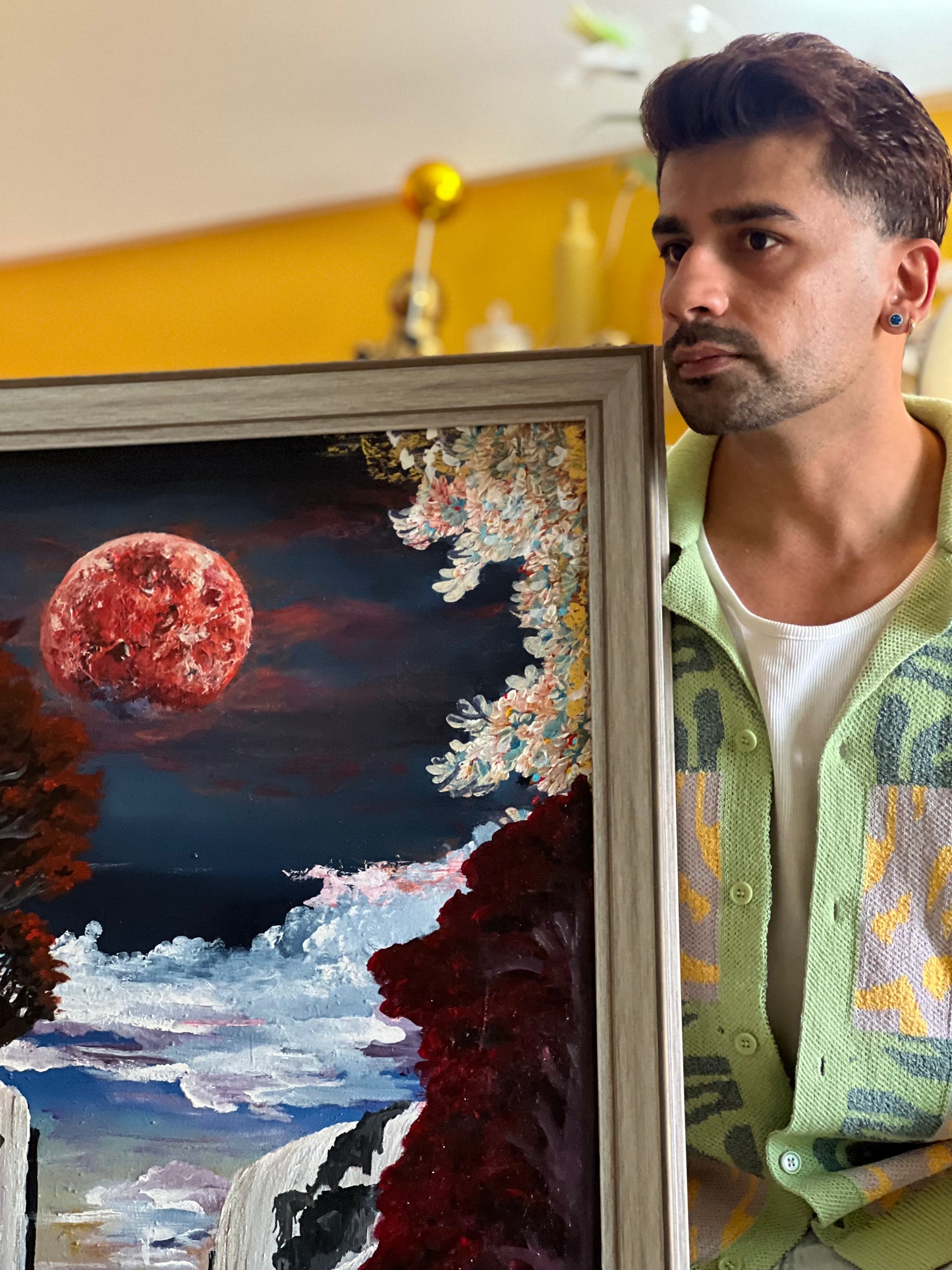 Where the Moon Touches Earth Painting