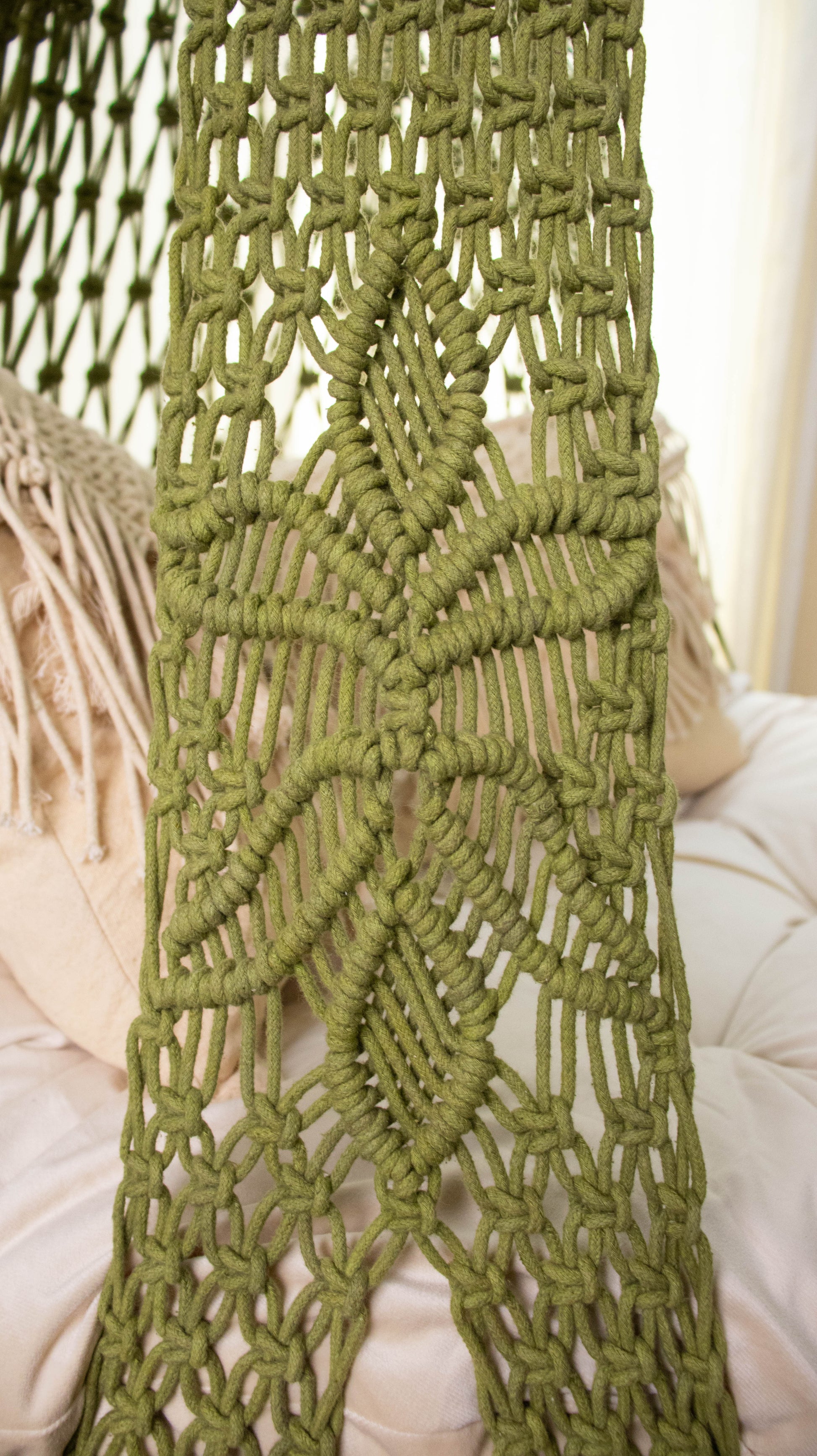 Olive Green single seater hanging chair - Swing Saga