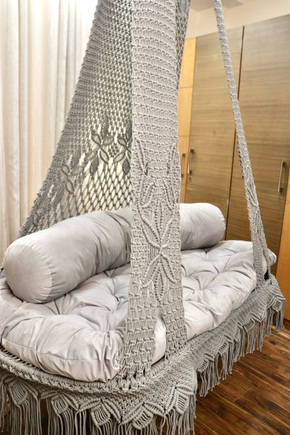 Light Grey boho sofa swing - Swing Saga