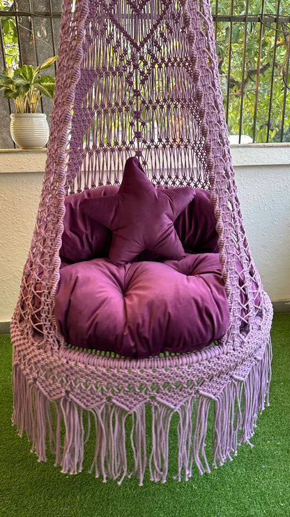 Lavender single seater hanging chair - Swing Saga