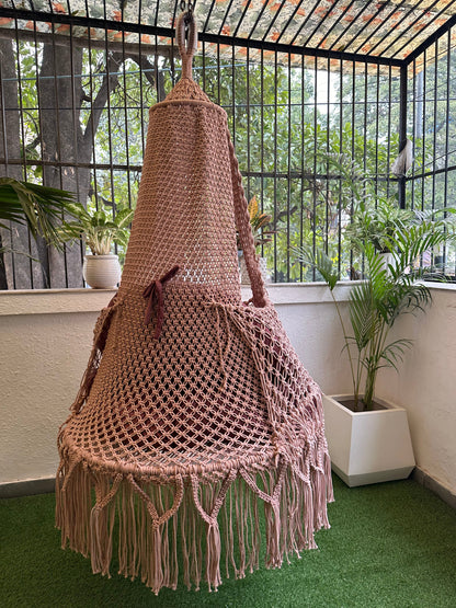 Lush Lux Pink single seater hanging chair - Swing Saga