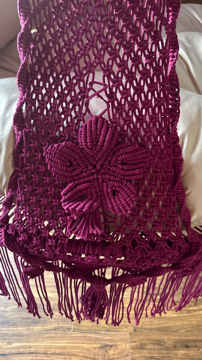 Magenta Pink  Macrame Bed Swing - Swing Saga