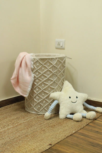 White Sand Laundry Basket - Large