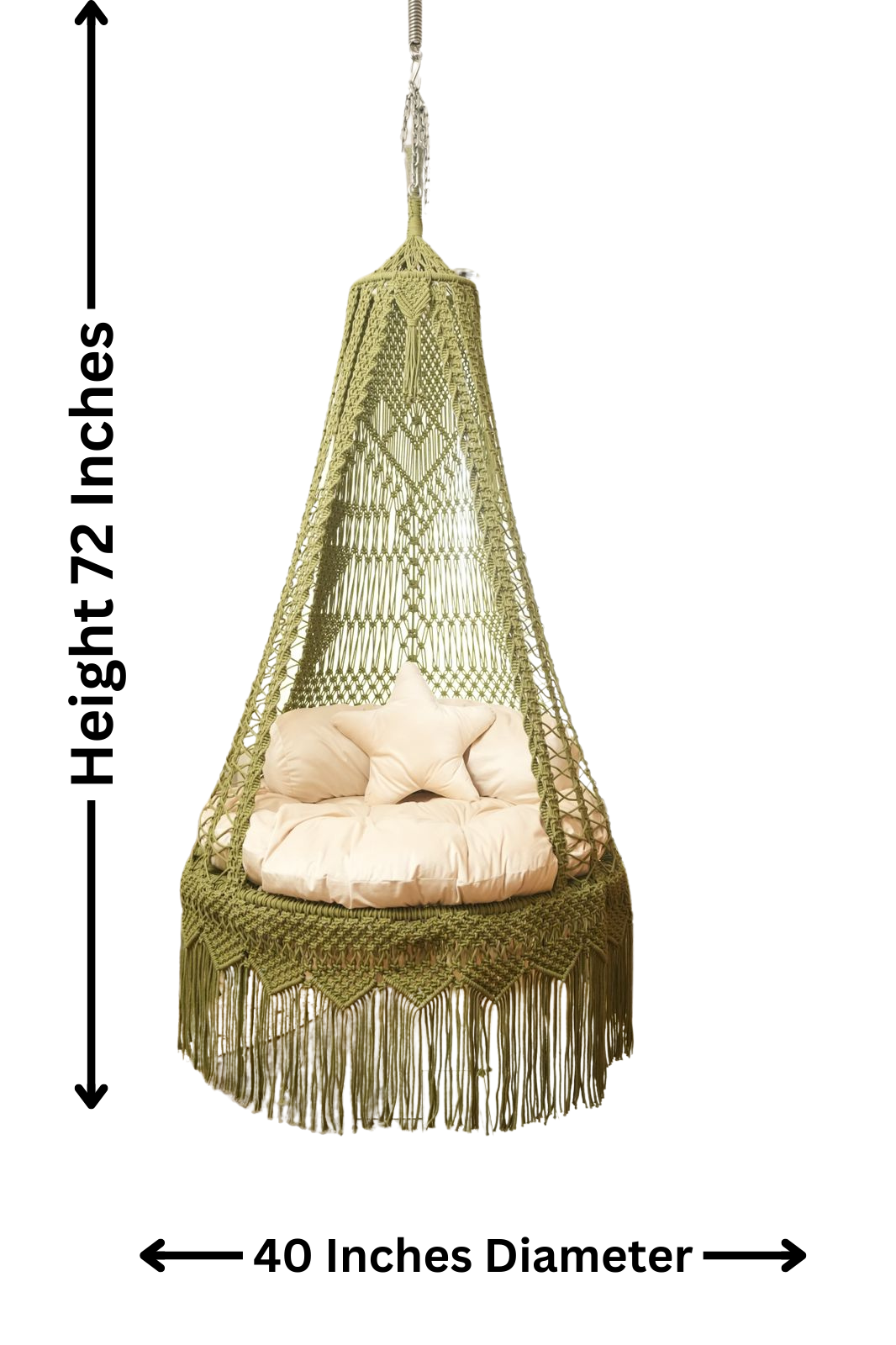 Black single seater hanging chair - Swing Saga