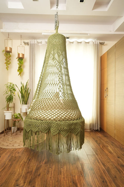  Olive Green single seater hanging chair - Swing Saga