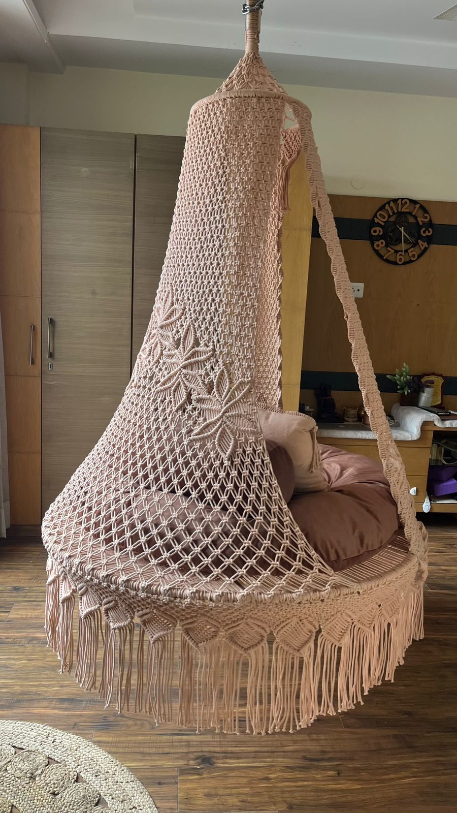 Toffee Peach Double seater hanging chair - Swing Saga