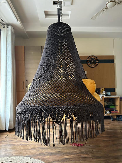 Black / Yellow Double seater hanging chair - Swing Saga