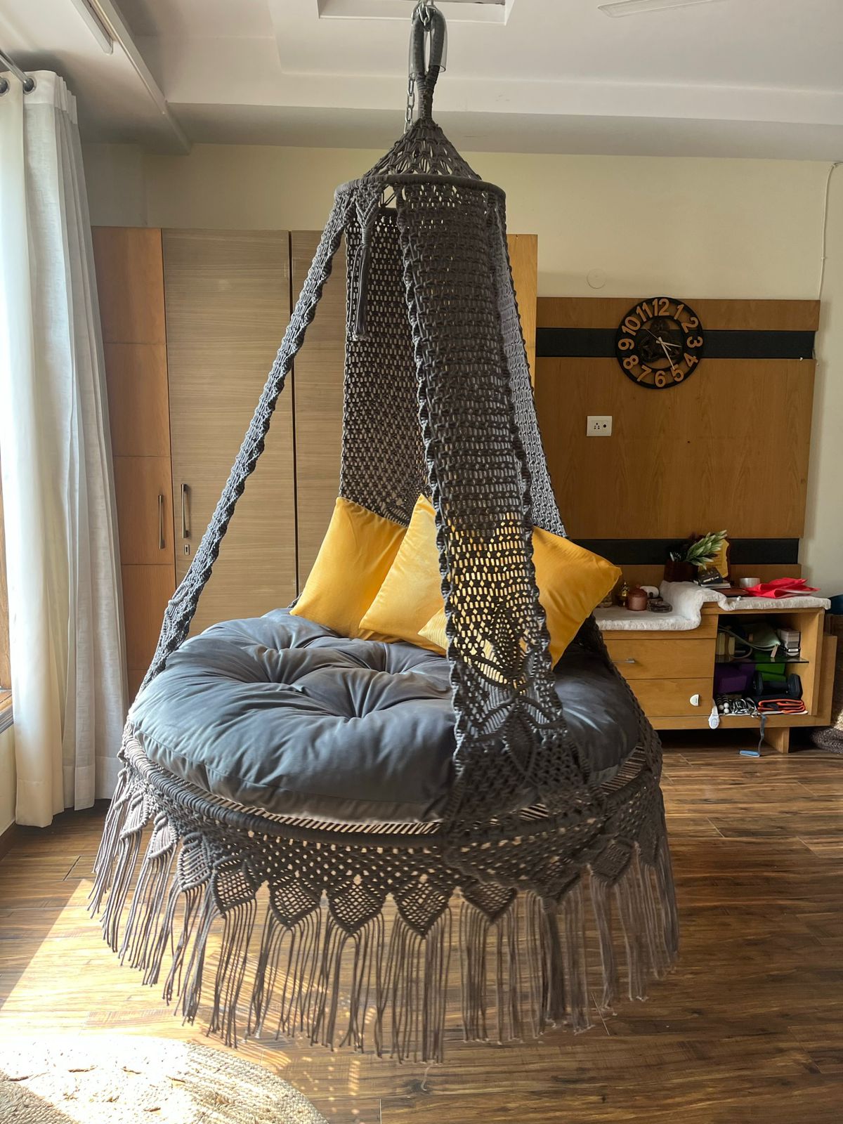 Dark Grey Double seater hanging chair - Swing Saga