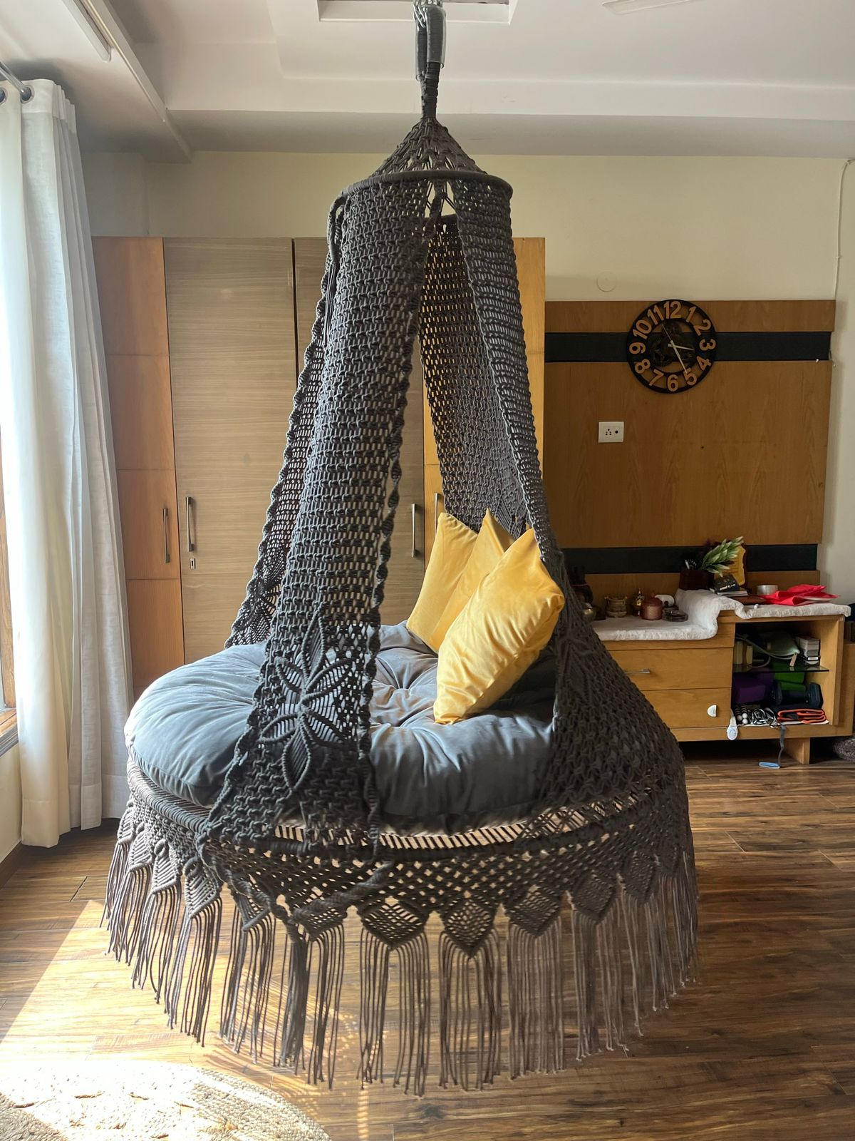 Dark Grey Double seater hanging chair - Swing Saga