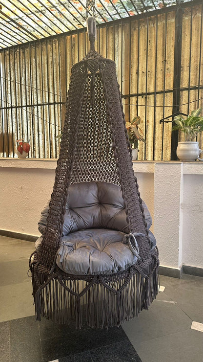 Dark Grey single seater hanging chair - Swing Saga