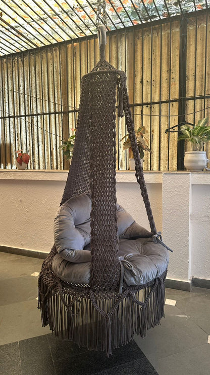 Dark Grey single seater hanging chair - Swing Saga