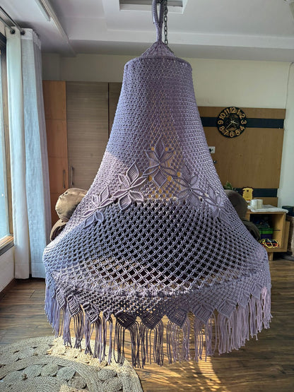 Lavender Macrame Bed Swing - Swing Saga