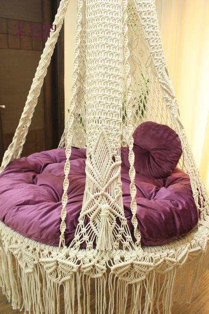 White Double seater hanging chair - Swing Saga