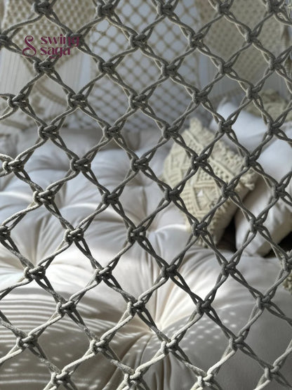Alva Square Bed Swing - White / 70 Inches