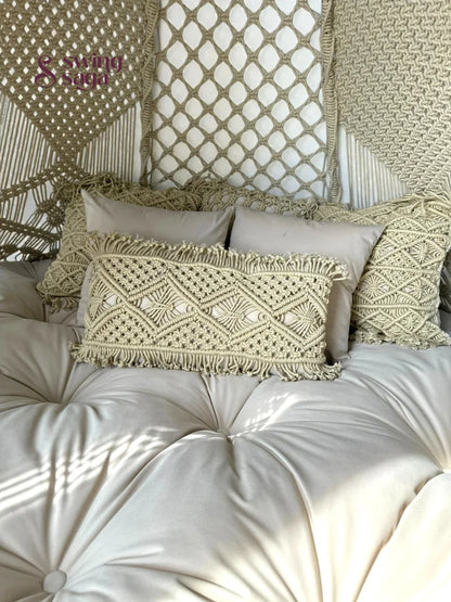 Ivory  Macrame Bed Swing - Swing Saga
