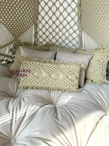 Ivory  Macrame Bed Swing - Swing Saga