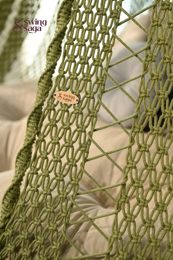 Olive  Macrame Bed Swing - Swing Saga