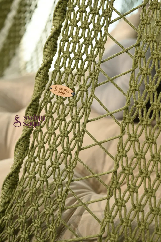 Olive  Macrame Bed Swing - Swing Saga