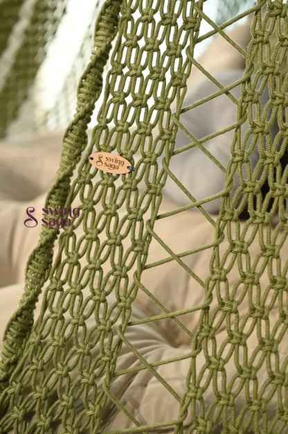 Olive  Macrame Bed Swing - Swing Saga