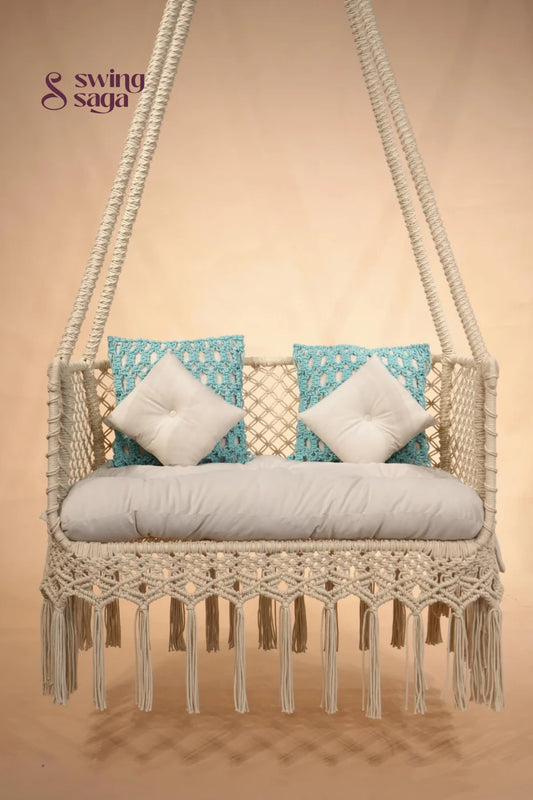 Sofa swing with backrest and mattress

