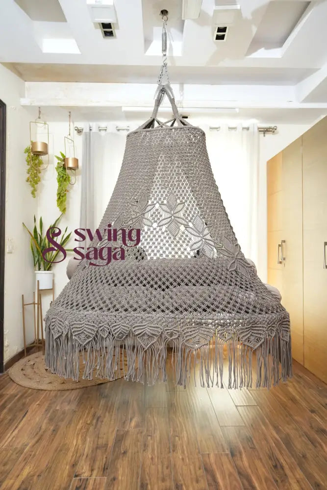 Ash Brown Sofa Cum Bed Swing