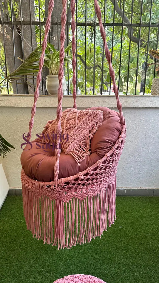 Baby Rose Chair Swing And Ottoman Set