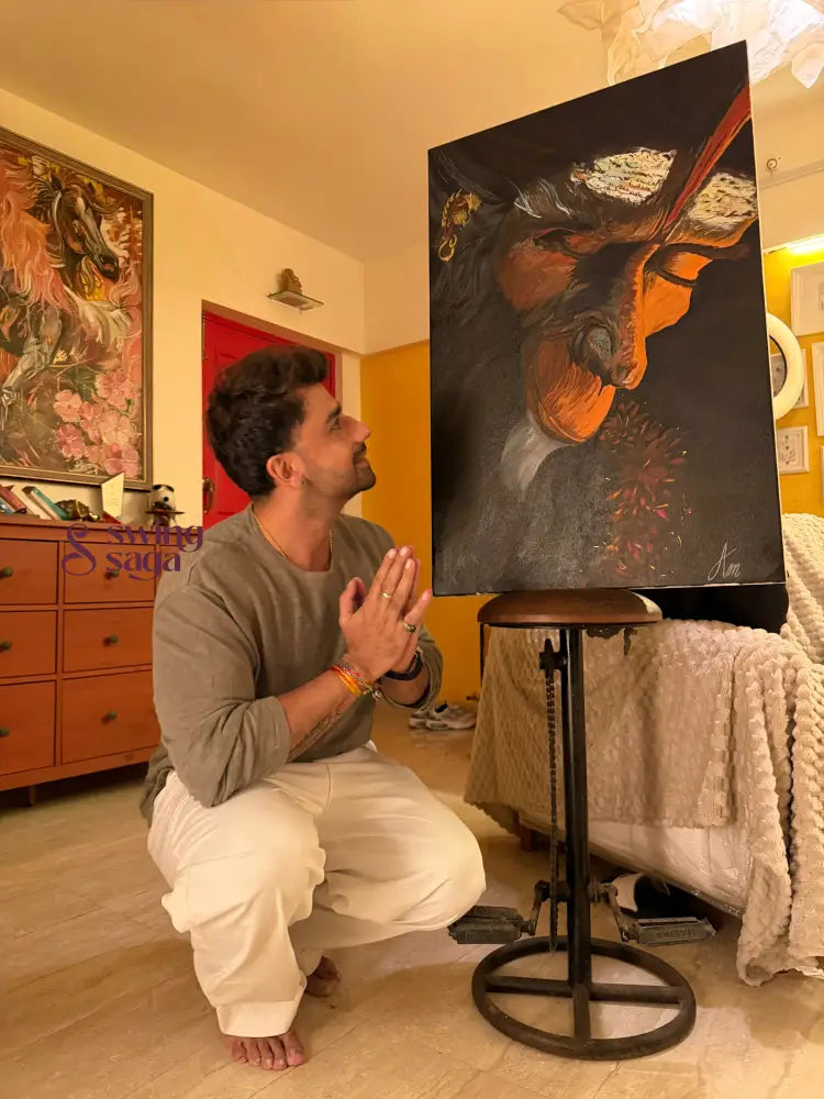 Bajrang – strength like thunder Hanuman Painting