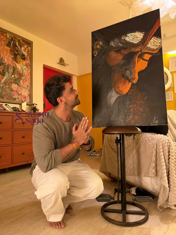 Bajrang – strength like thunder Hanuman Painting