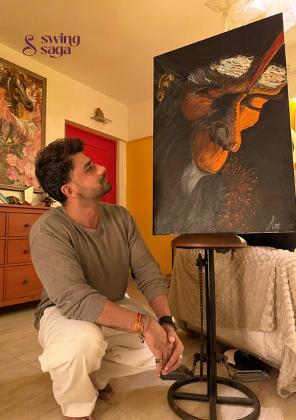 Bajrang – strength like thunder Hanuman Painting