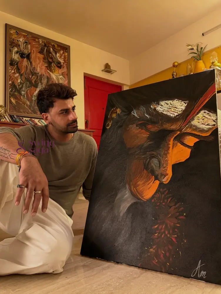 Bajrang – strength like thunder Hanuman Painting