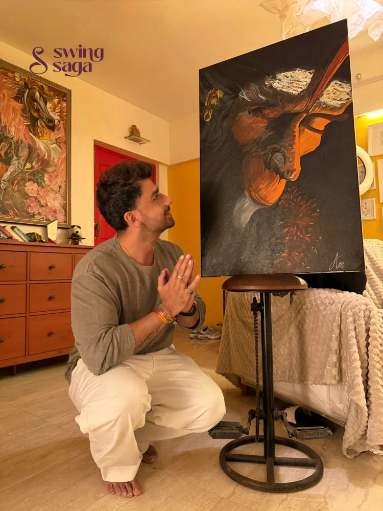Bajrang – strength like thunder Hanuman Painting