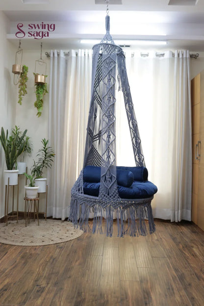 English Blue single seater hanging chair - Swing Saga