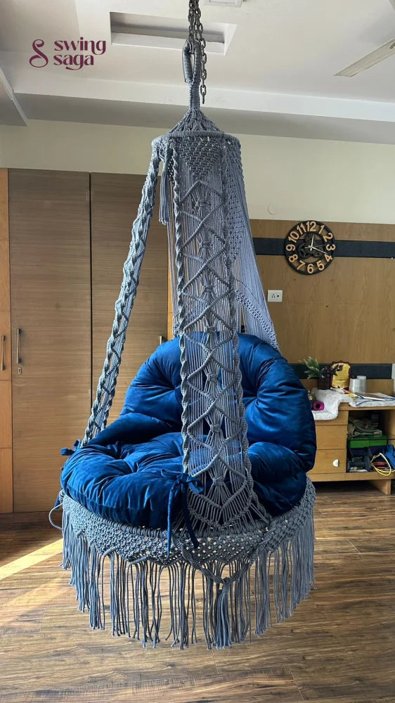 English Blue single seater hanging chair - Swing Saga